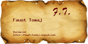 Faust Tomaj névjegykártya